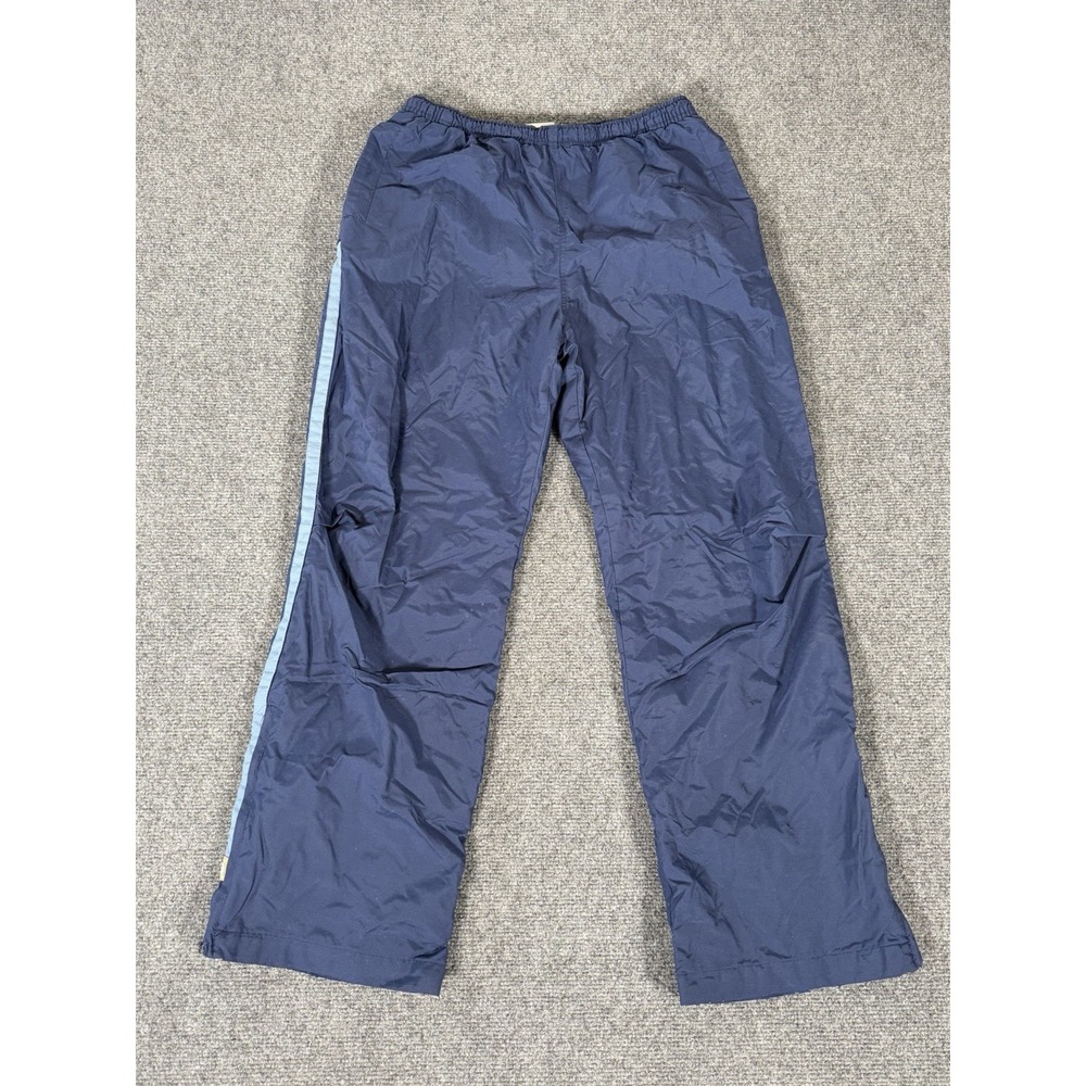 Vintage Nike Youth Large (14-16) Blue Lined Track Pants Zip Leg Soccer Warm Up